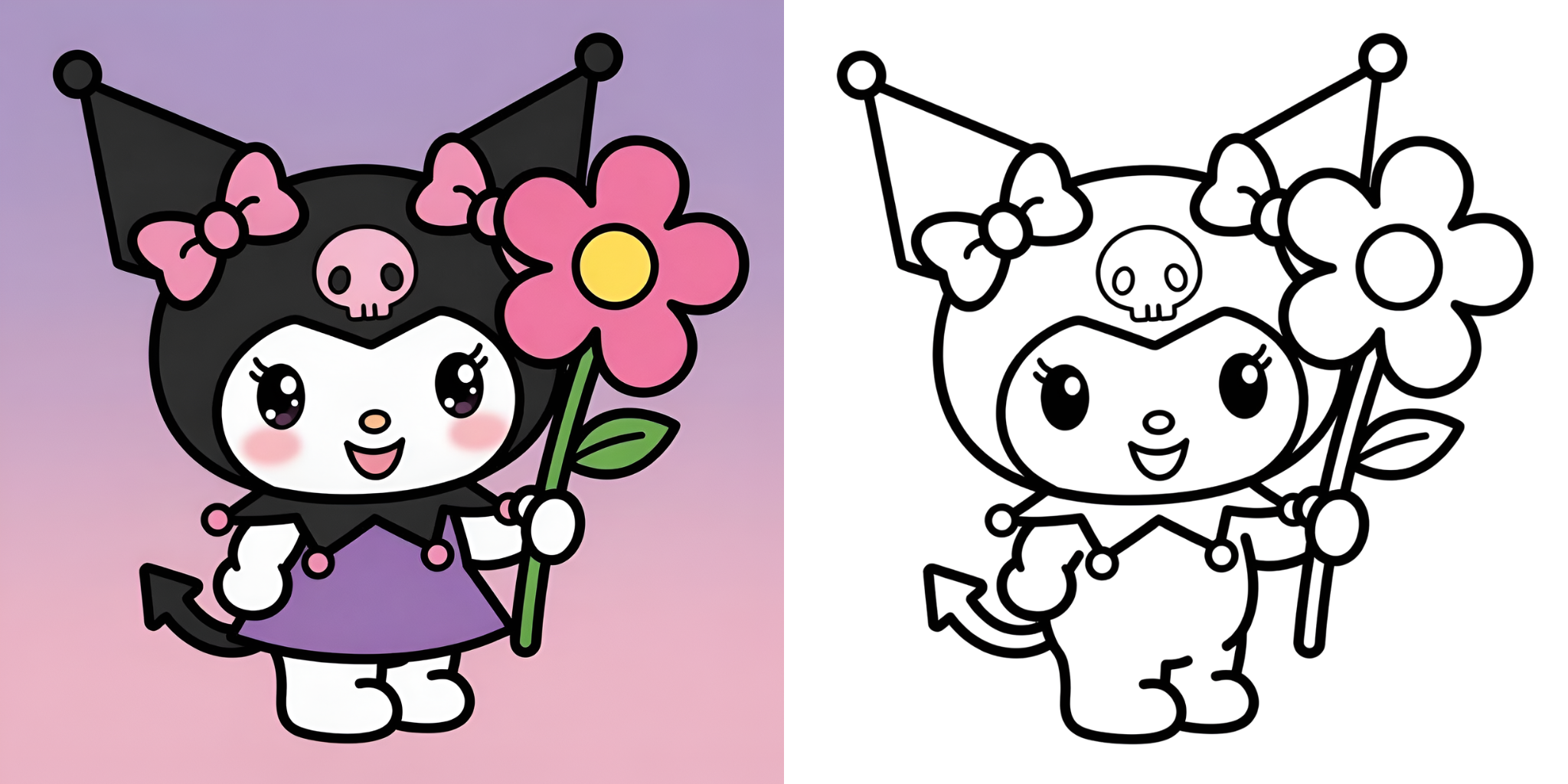 Coloriage Kuromi pour les Enfants ft