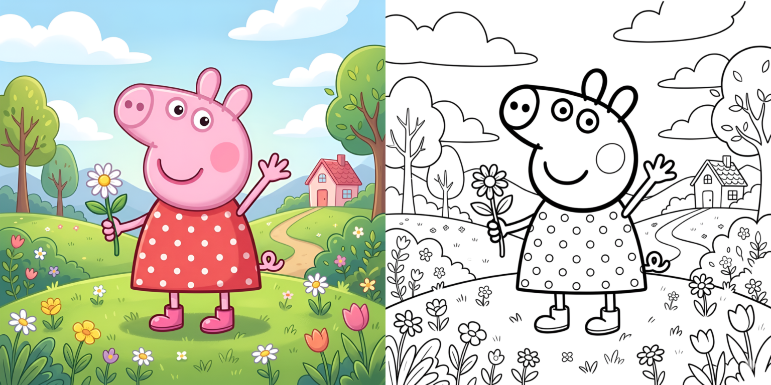 Peppa Pig Coloriage Enfant, Malette Dessin Enfant, Crayons De Couleur Feutres Coloriage 0