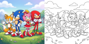 Coloriage Sonic et ses Amis ft