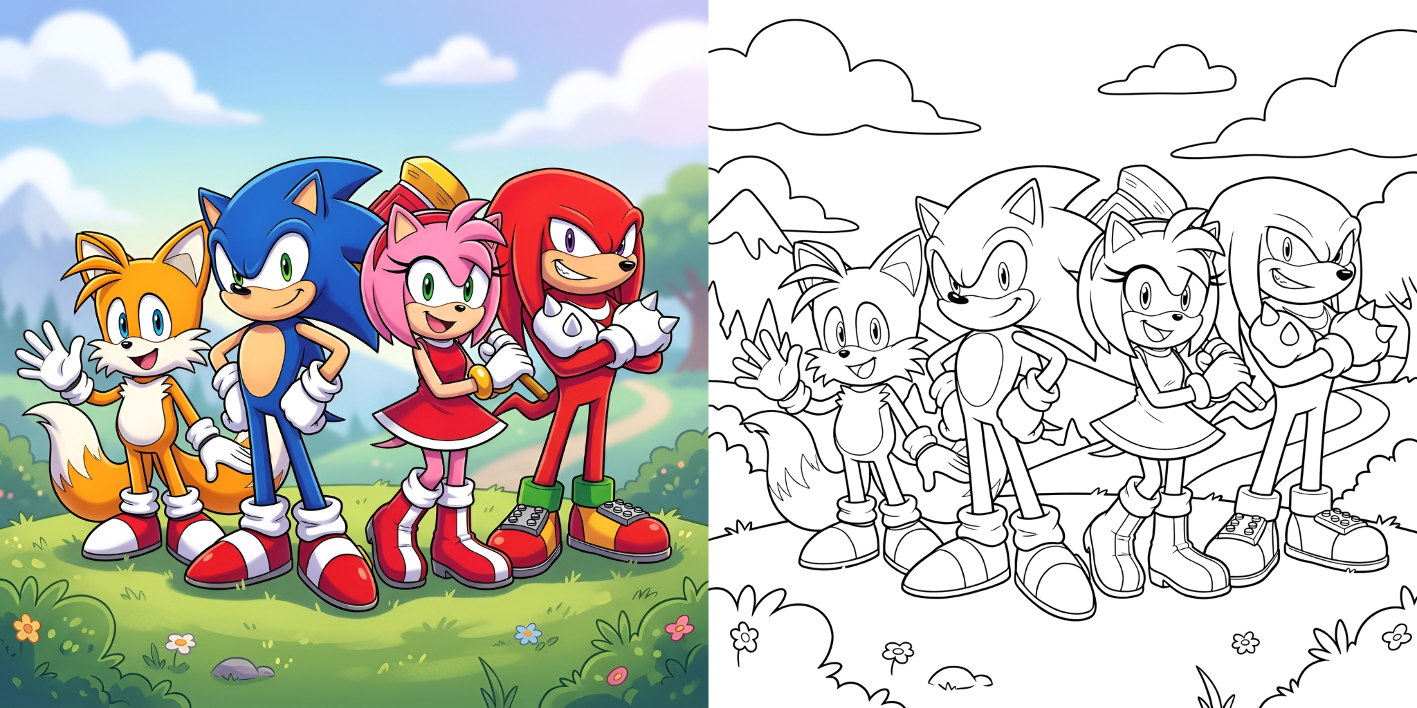 Coloriage Sonic et ses Amis ft