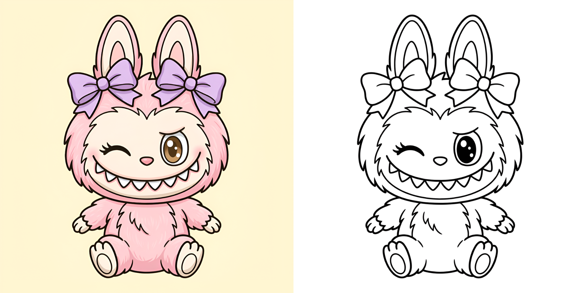 Coloriages Labubu Styles Kawaii ft