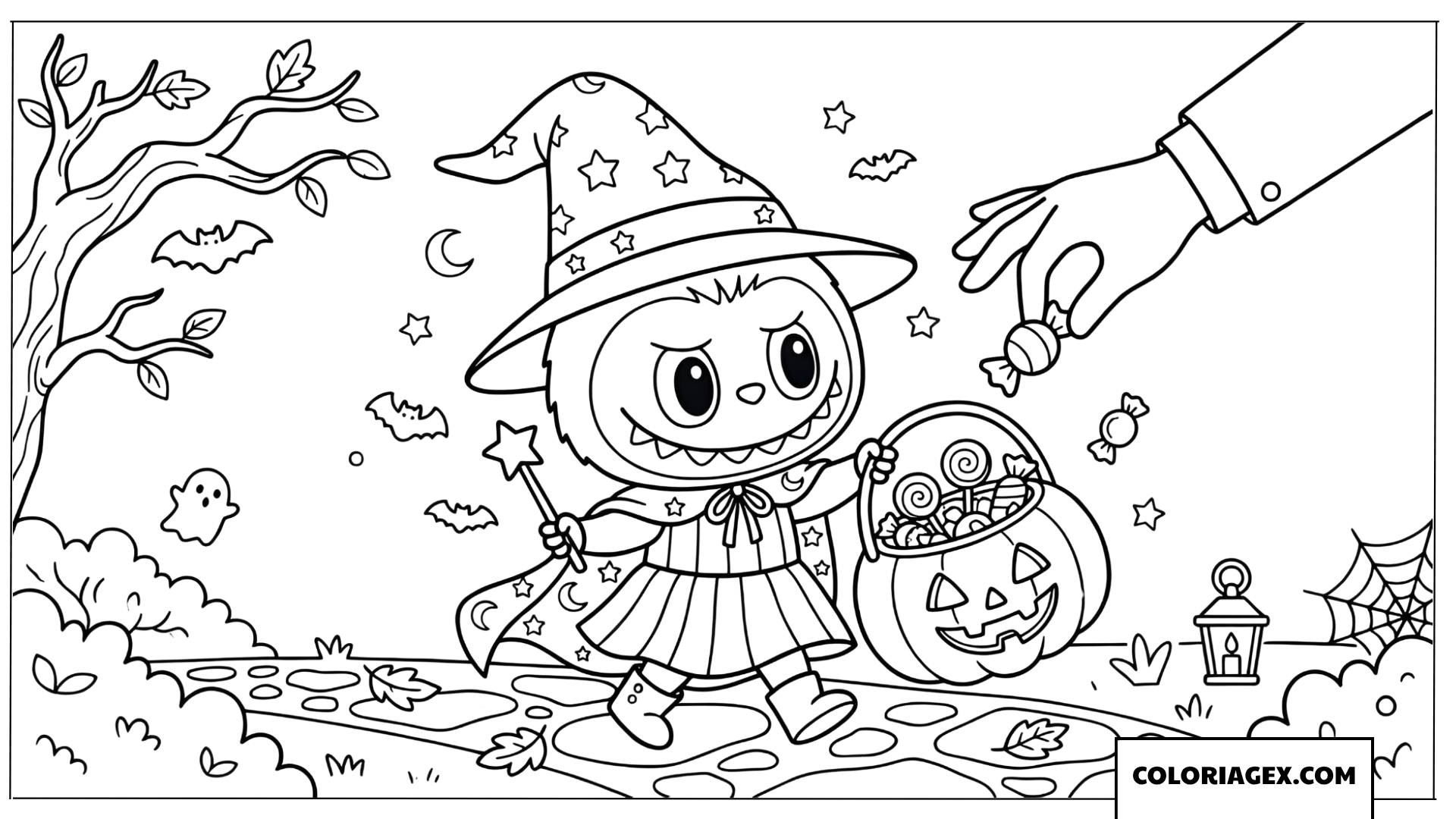 Dessin Halloween avec Labubu
