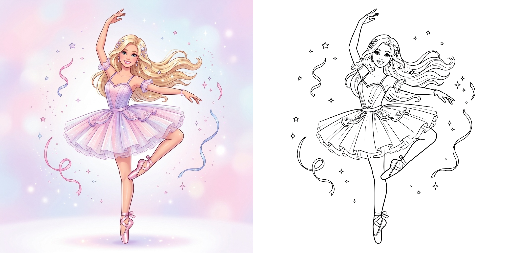 ft - Coloriage Barbie Danseuse ft