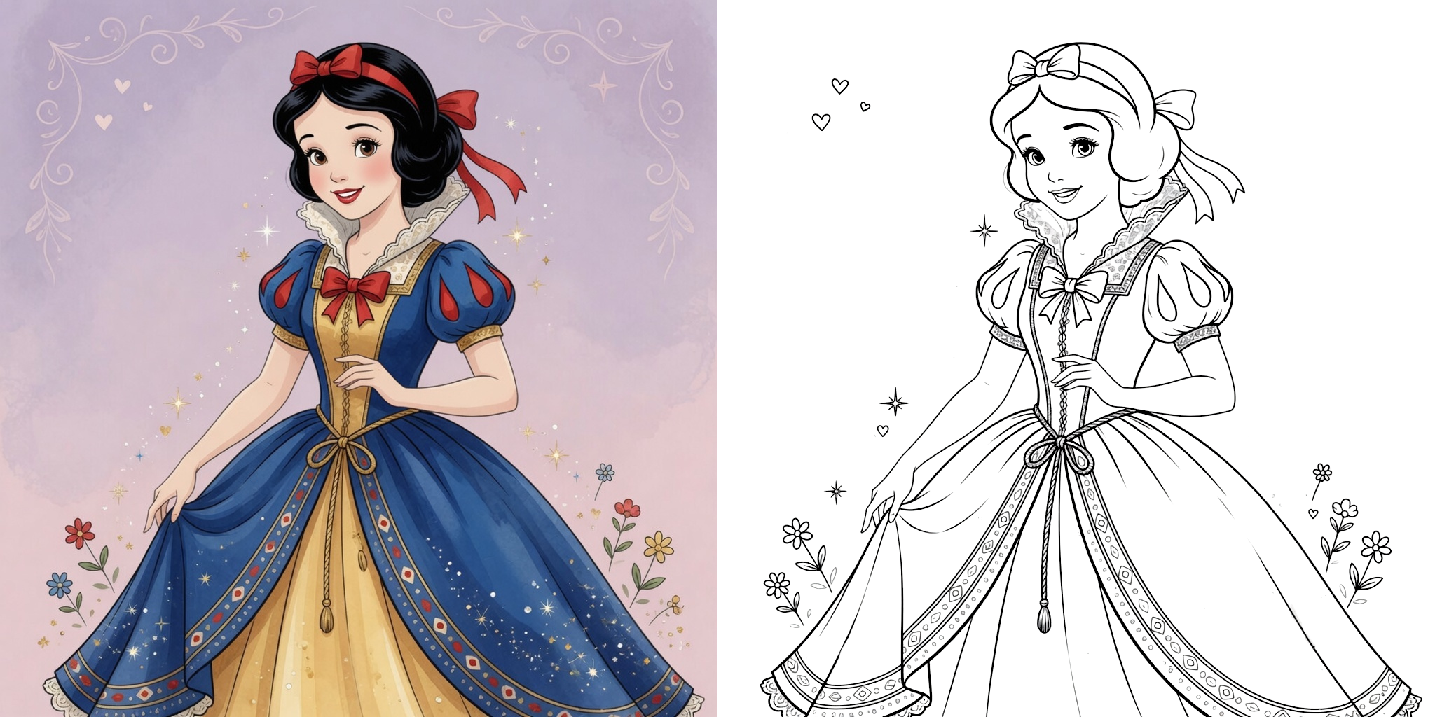 ft - Coloriage Blanche Neige ft