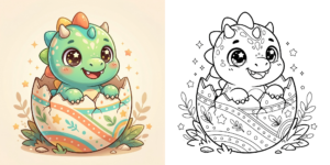ft - Coloriage Dinosaure Mignon ft