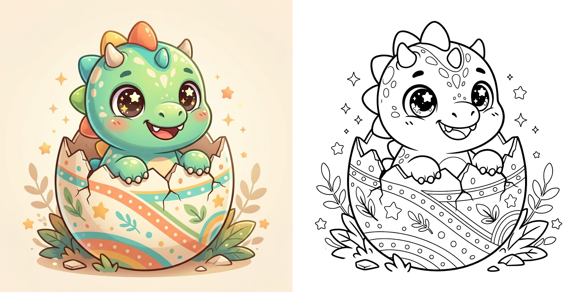 ft - Coloriage Dinosaure Mignon ft