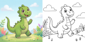 ft - Coloriage Dinosaure ft
