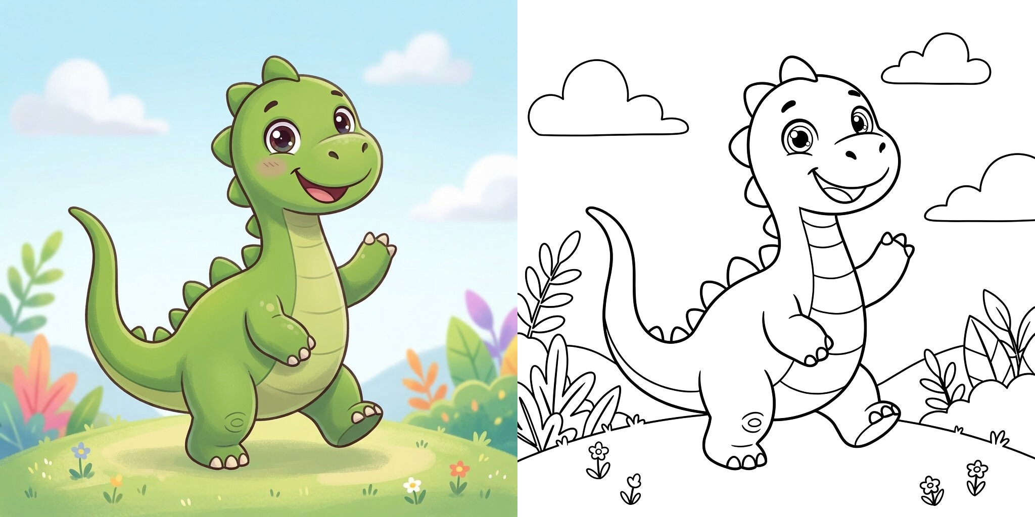ft - Coloriage Dinosaure ft
