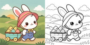 ft - Coloriage Lapin De Pâques ft