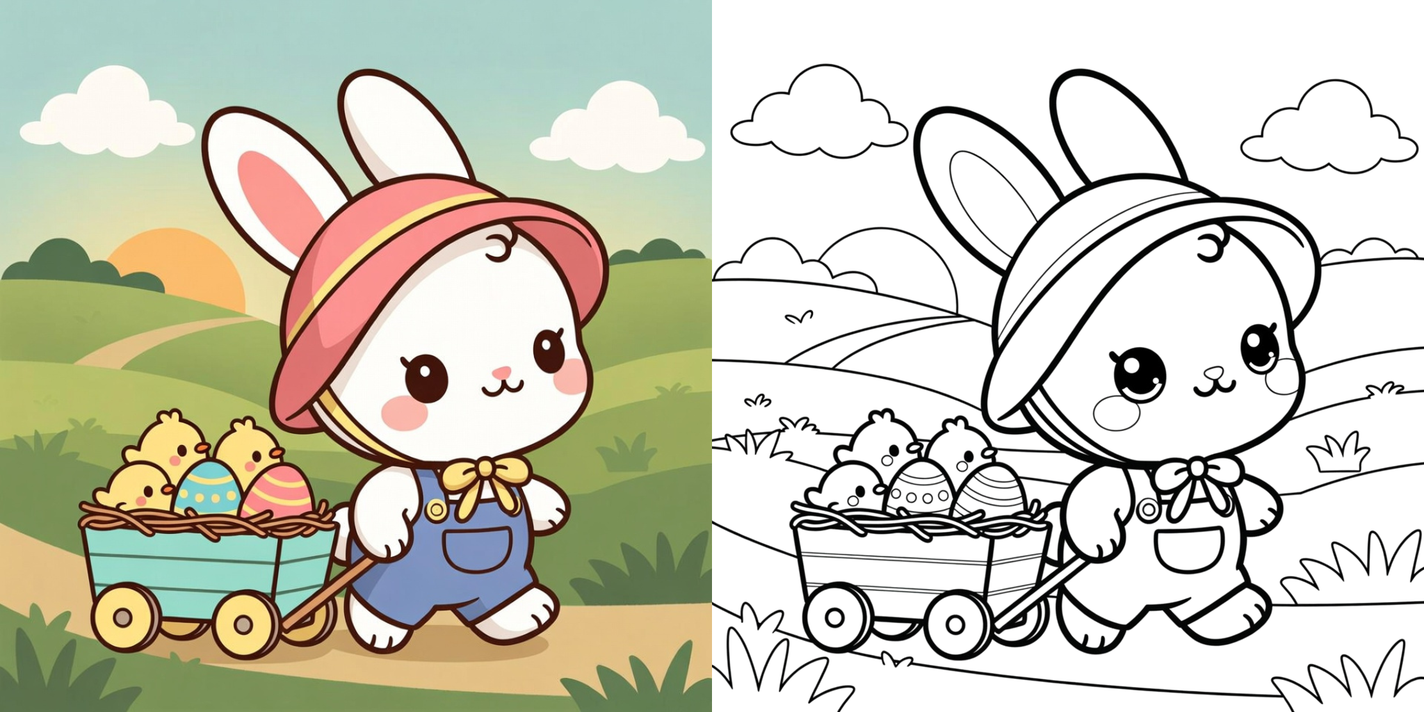 ft - Coloriage Lapin De Pâques ft