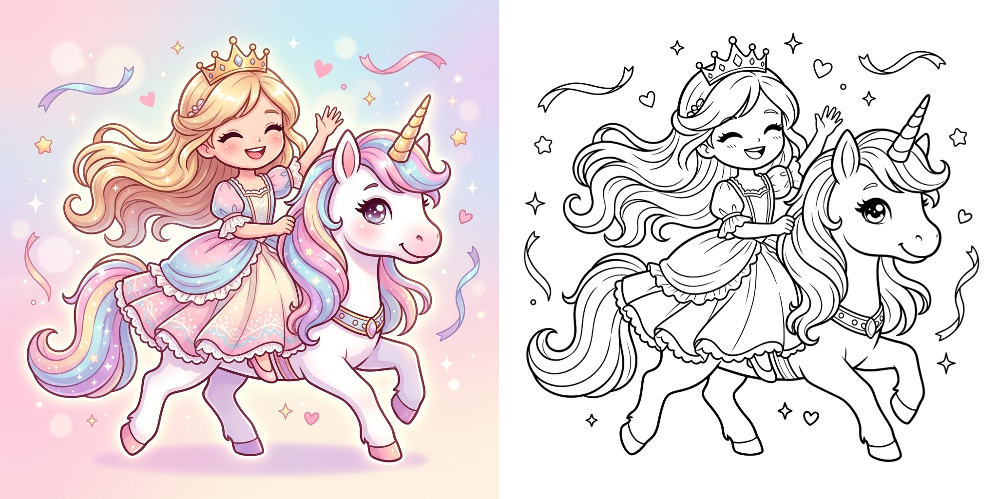 ft - Coloriage Licorne Princesse ft