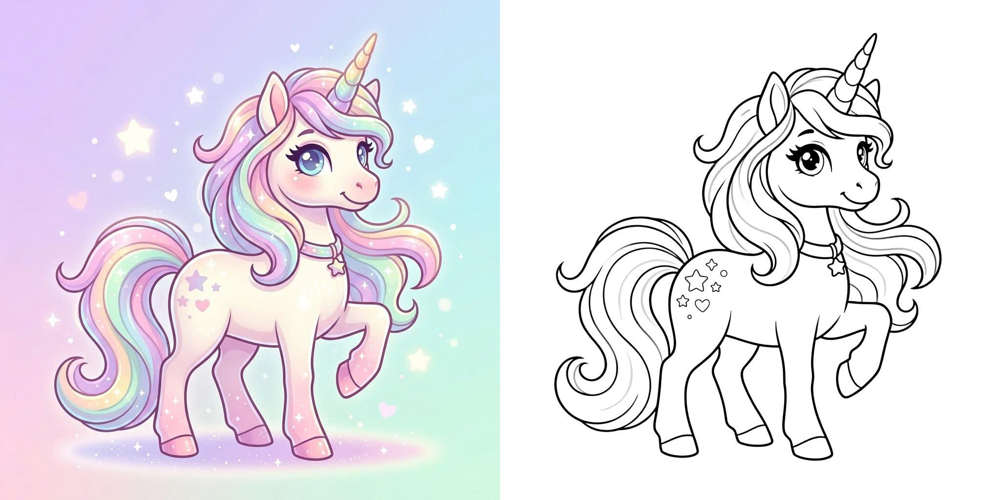 Coloriage Licorne ft