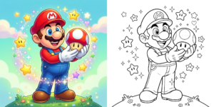 Coloriage Mario ft