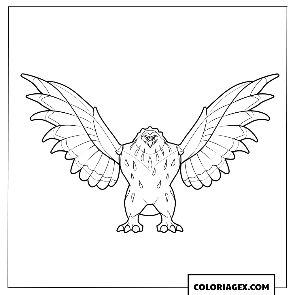 Coloriage Maui métamorphosé en aigle