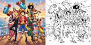 Coloriage One Piece ft