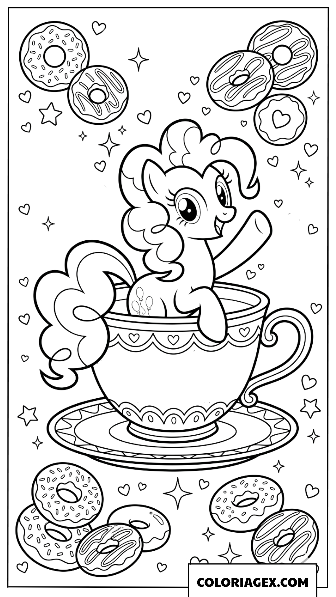 Coloriage Pinkie Pie et l'heure du thé