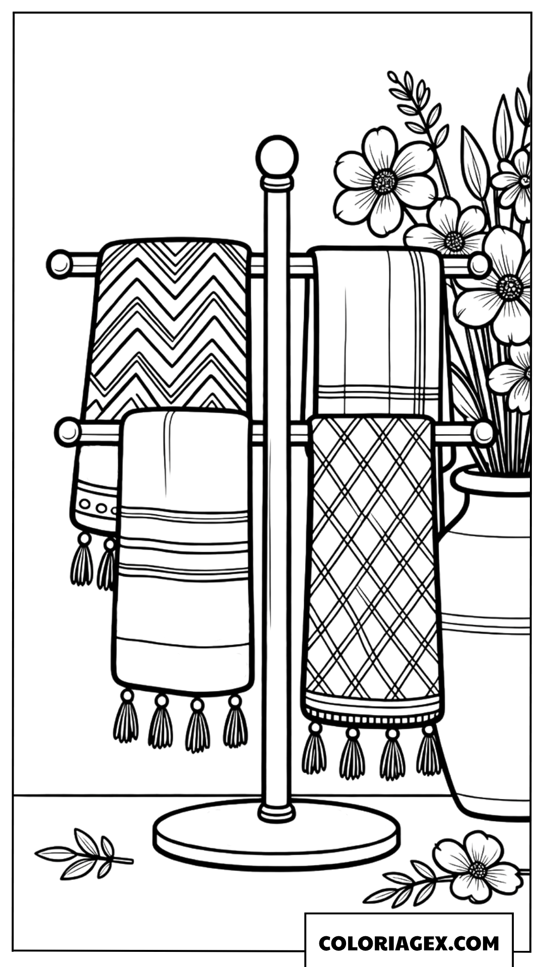 Coloriage Porte-écharpes d’été