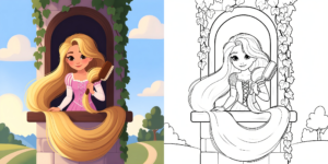 ft - Coloriage Raiponce ft