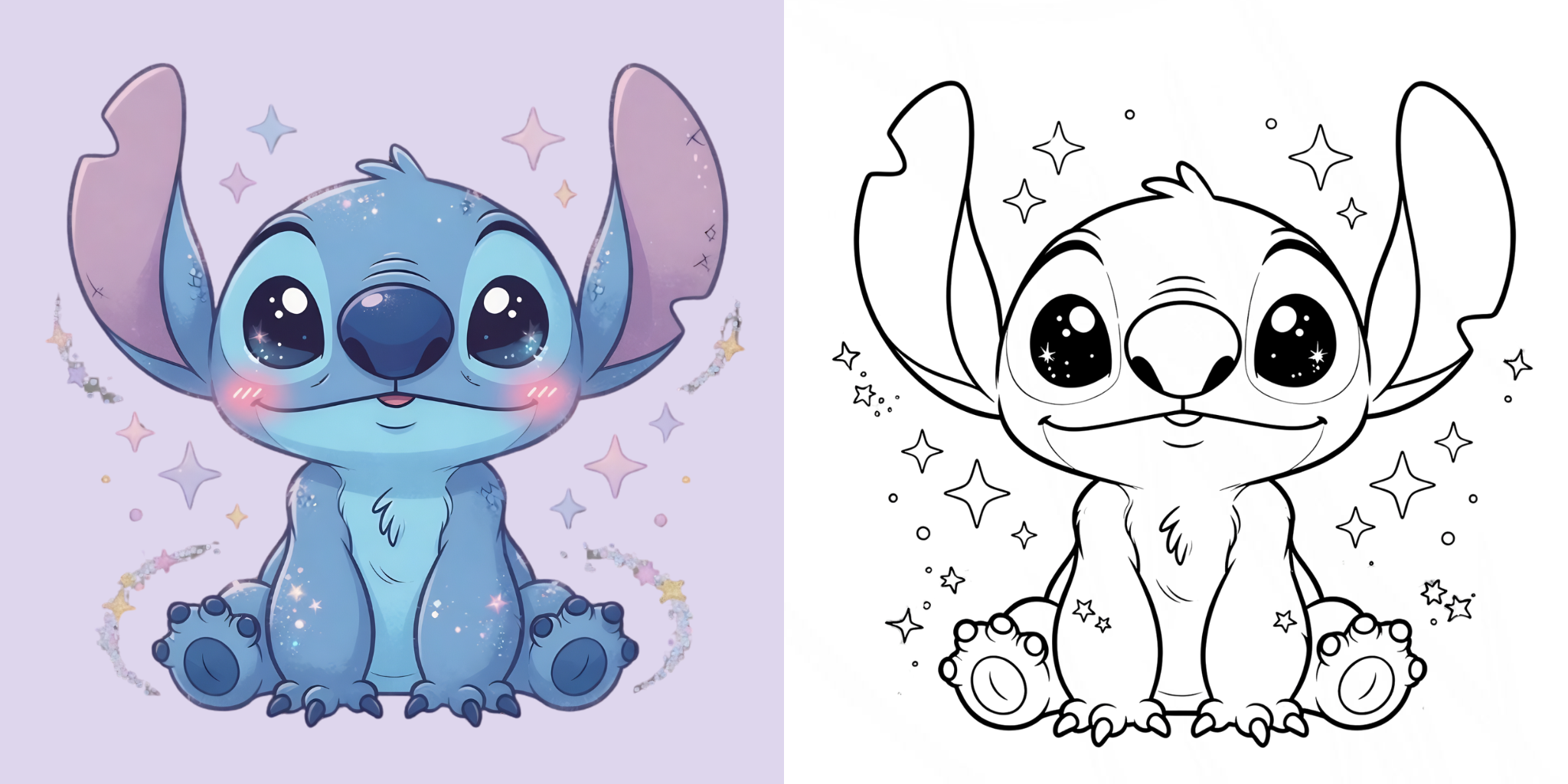 ft - Coloriage Stitch ft