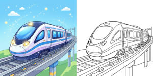 ft - Coloriage Train à Grande Vitesse ft