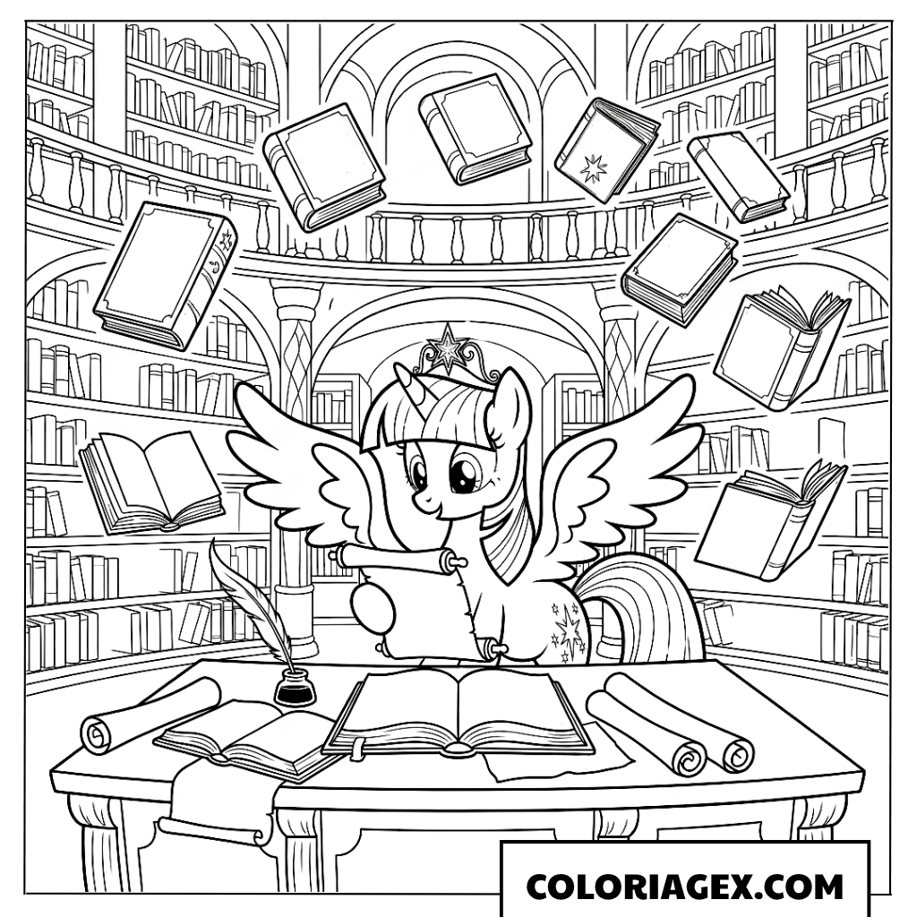 Coloriage Twilight Sparkle et la magie