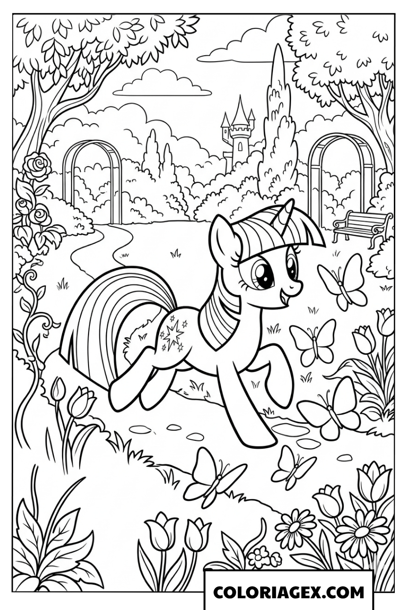 Coloriage Twilight Sparkle se promène
