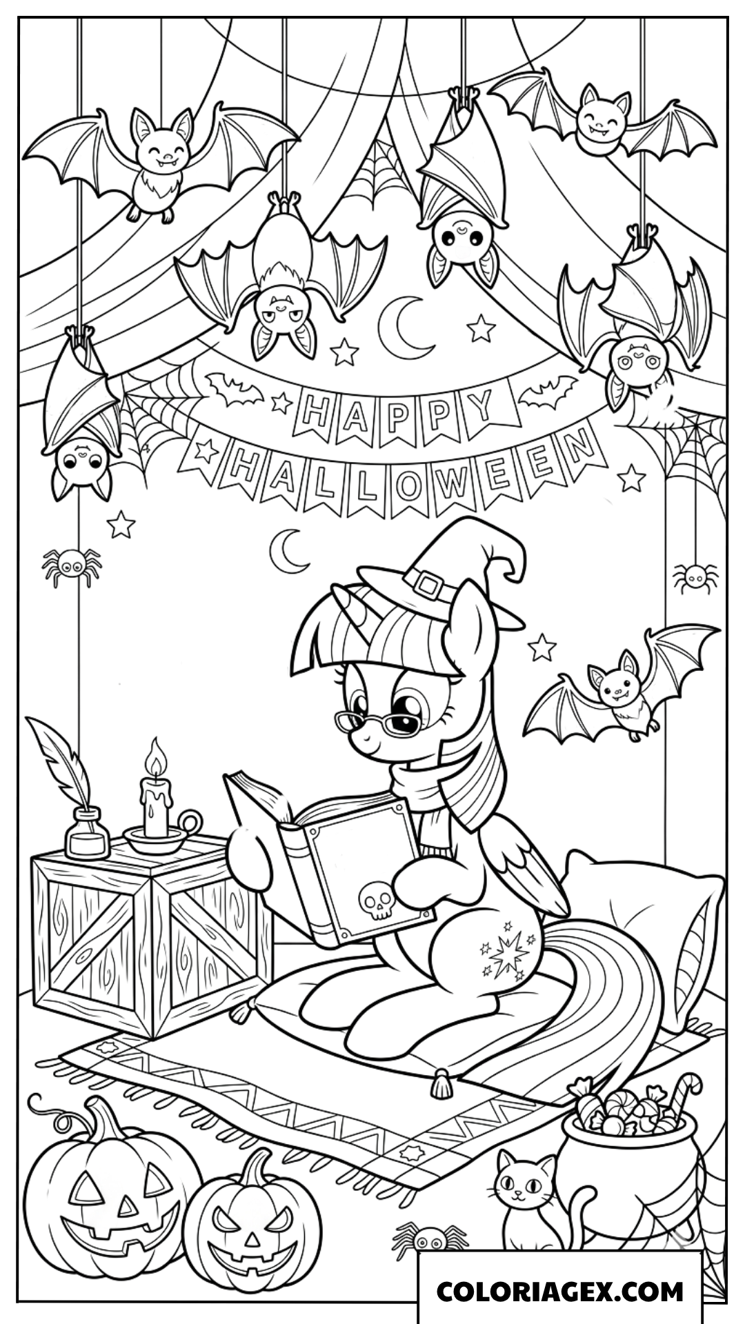 Coloriage Twilight et les contes d'Halloween