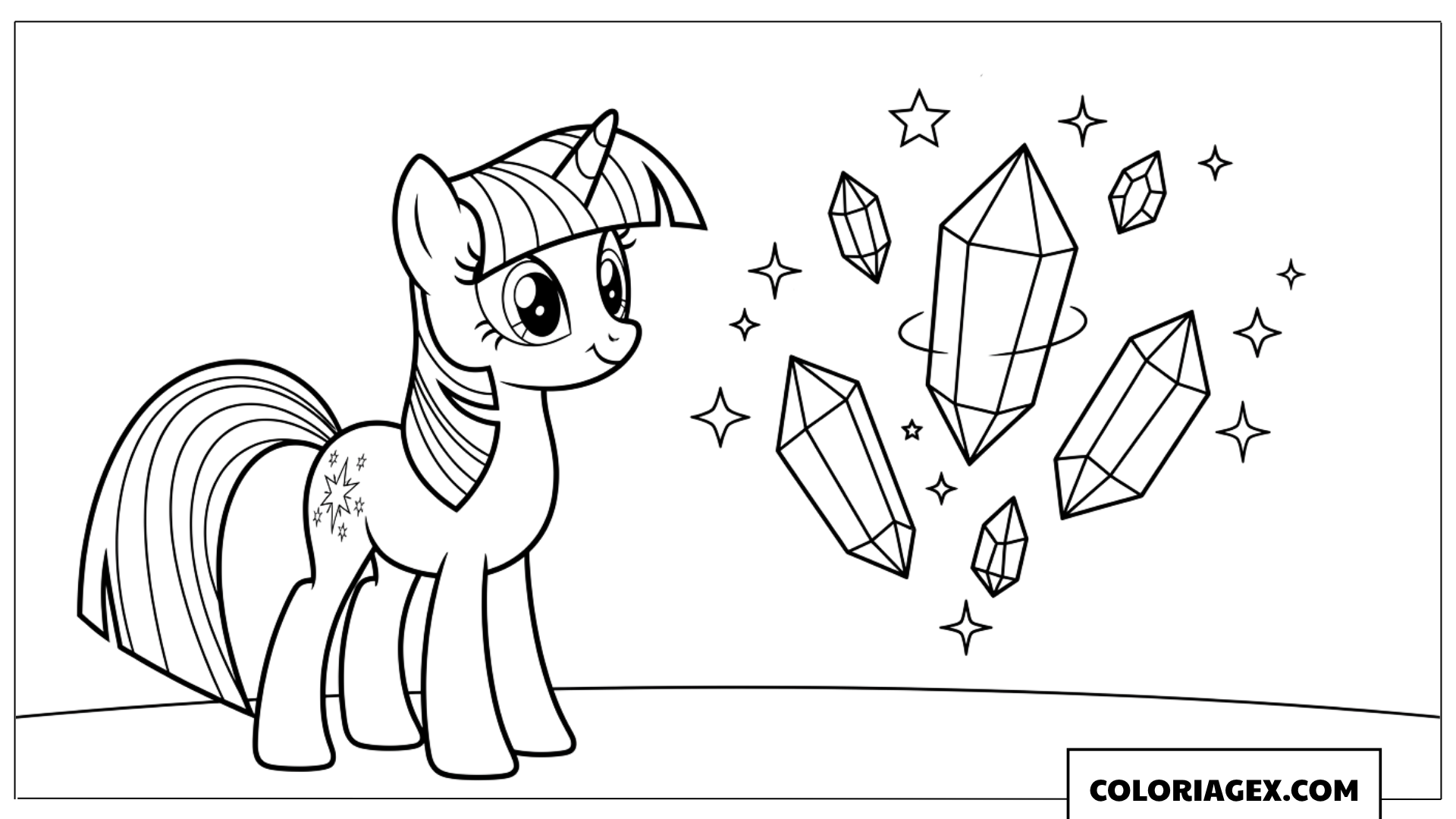 Coloriage Twilight et les cristaux