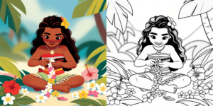 ft - Coloriage Vaiana ft