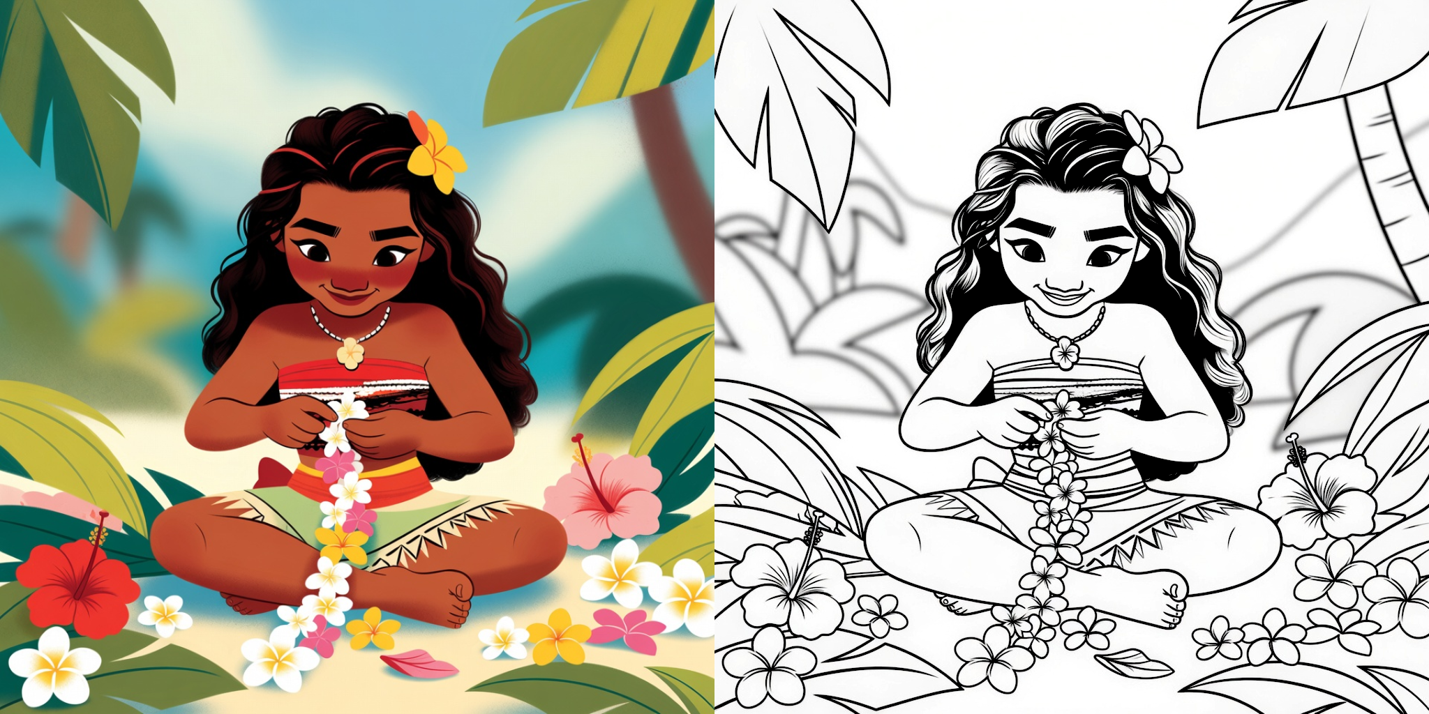 ft - Coloriage Vaiana ft