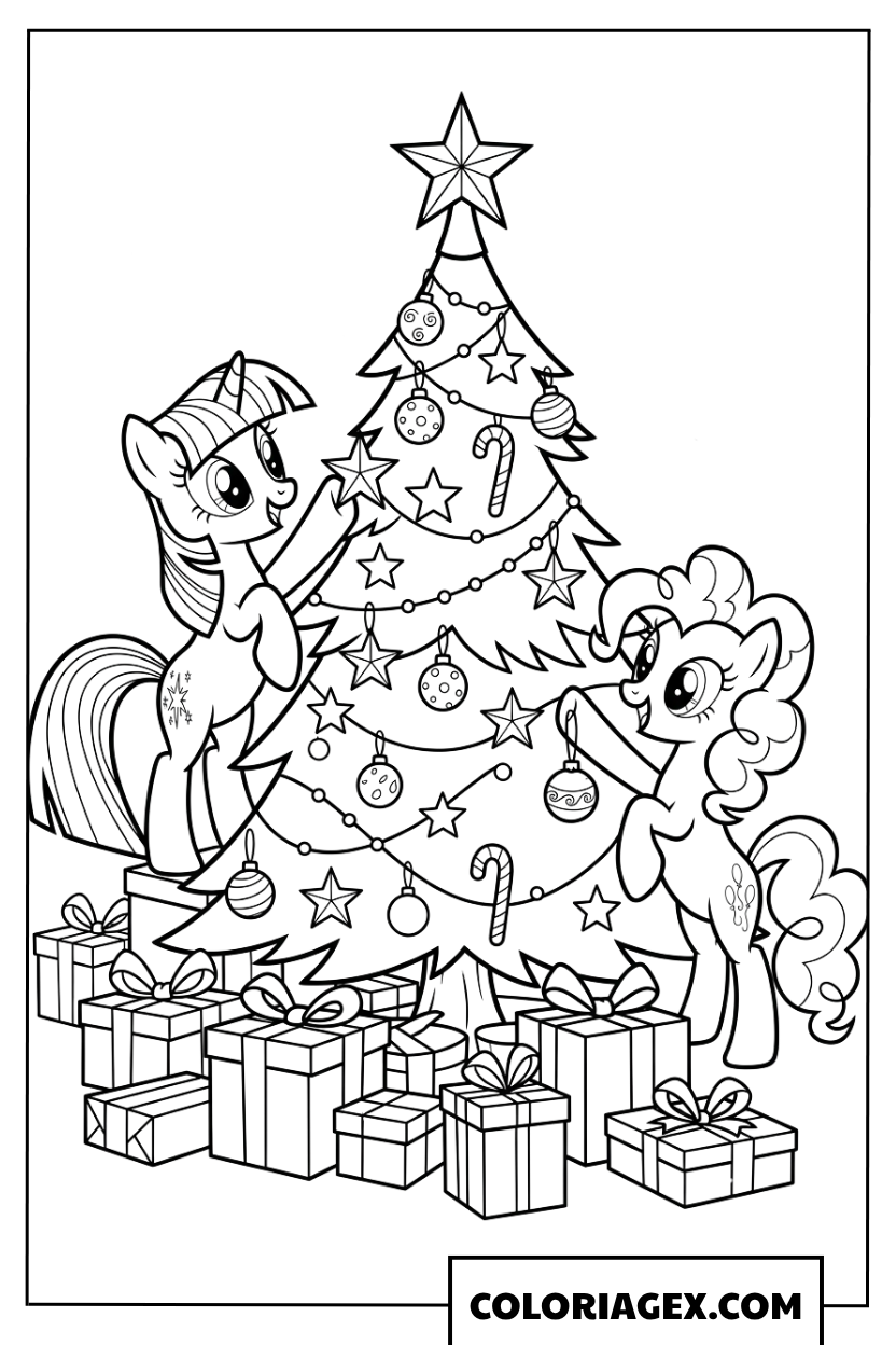 Coloriage décorations de Noël