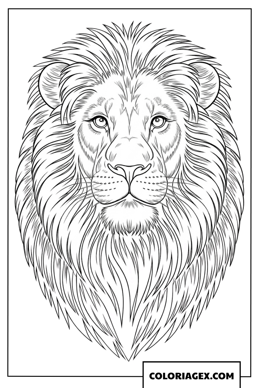Dessin du buste d un lion realiste aux traits detailles pour art