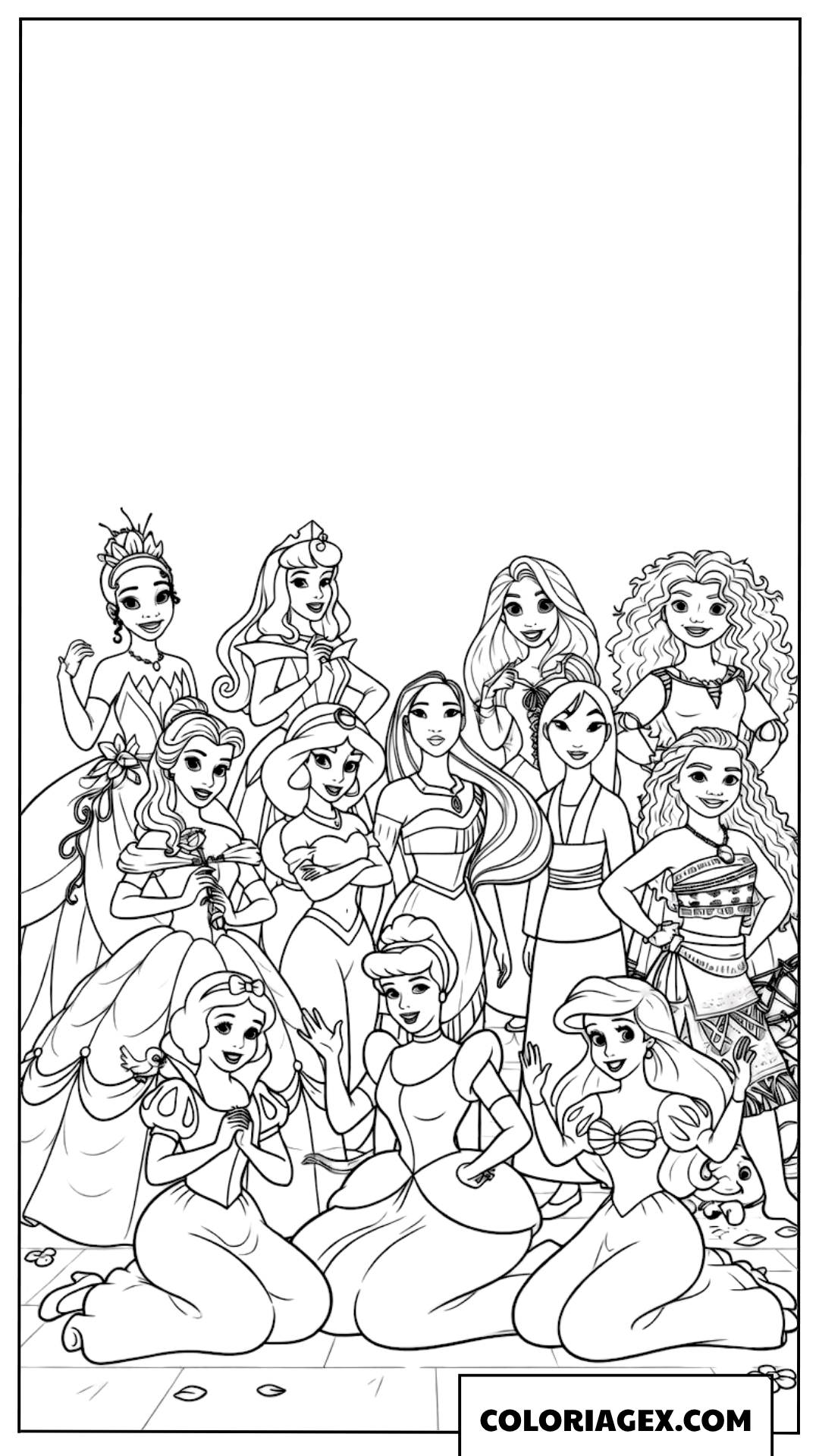 Toutes les princesses Disney reunies sur une seule page