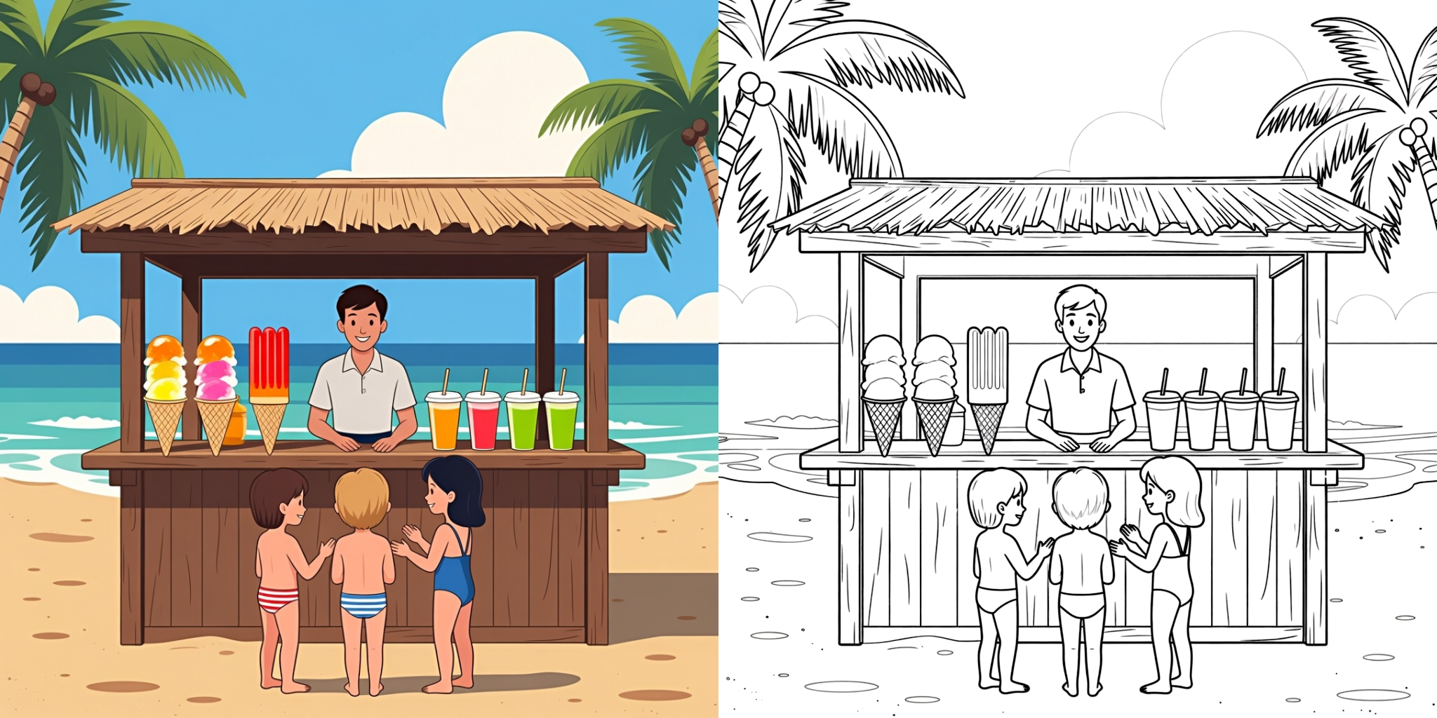 ft - coloriage été jeux d'eau ft
