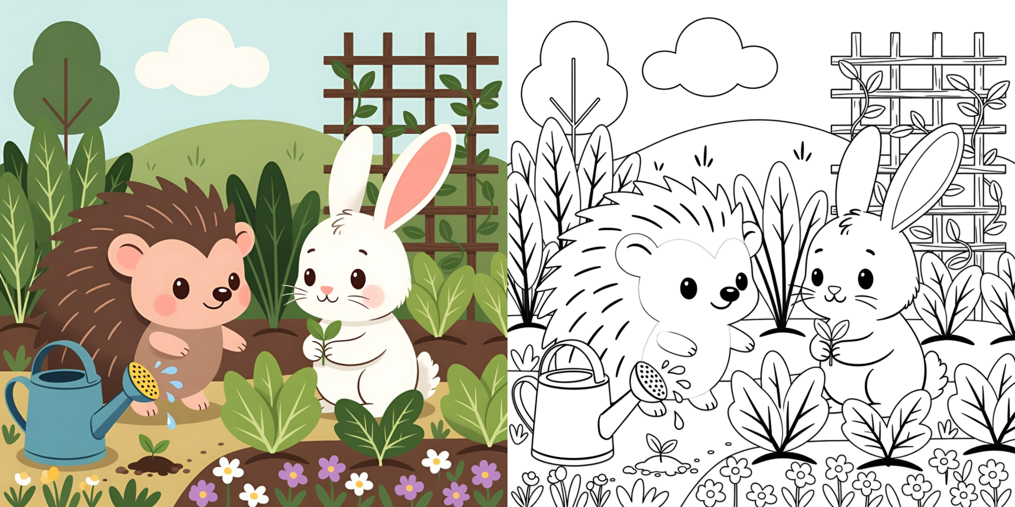 ft - coloriage sur le thème des animaux du printemps ft