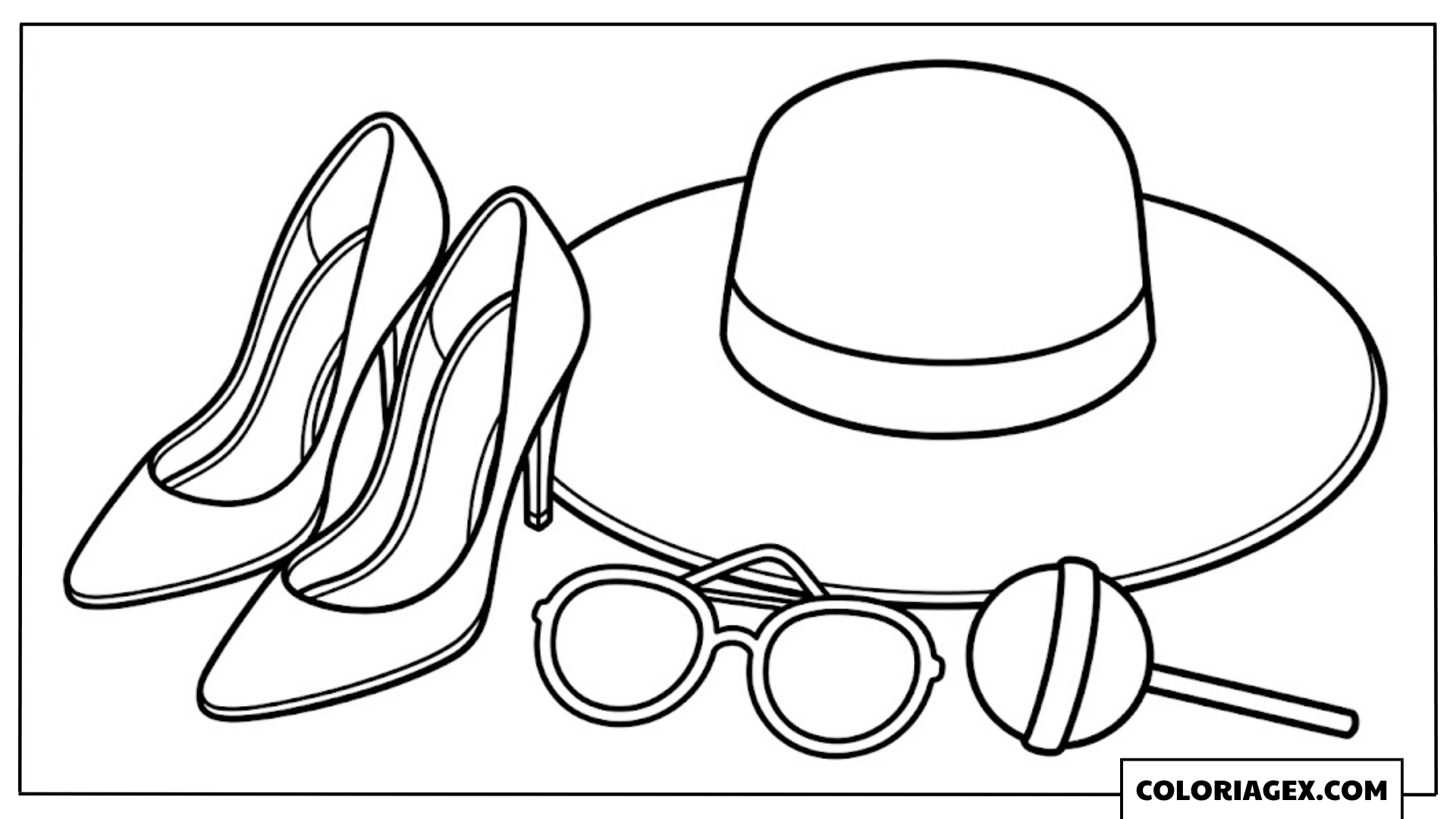 Accessoires mode chic coloriage