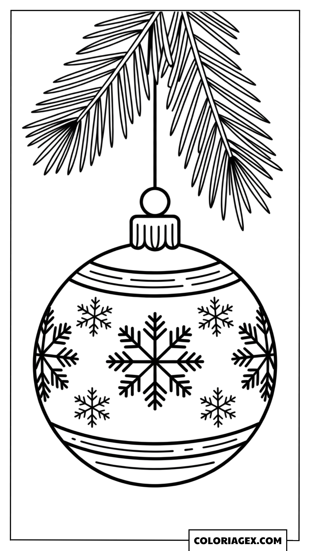 Boule de Noël coloriage