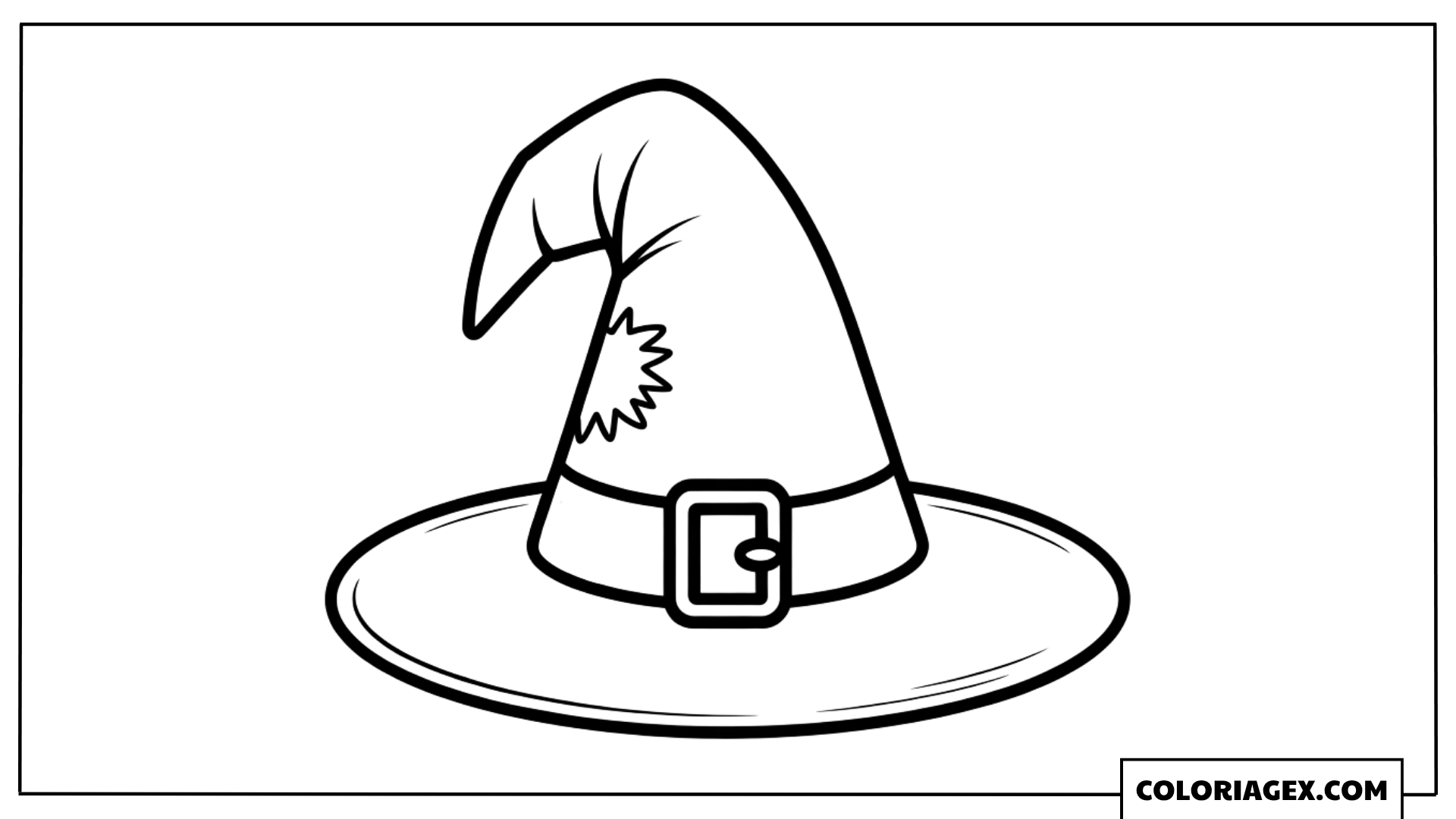 Chapeau de sorcière coloriage