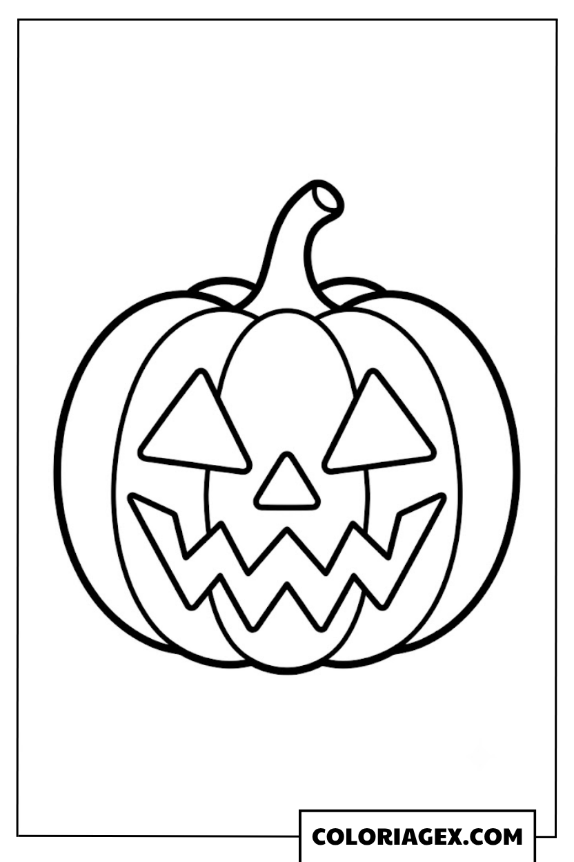 Citrouille d'Halloween coloriage
