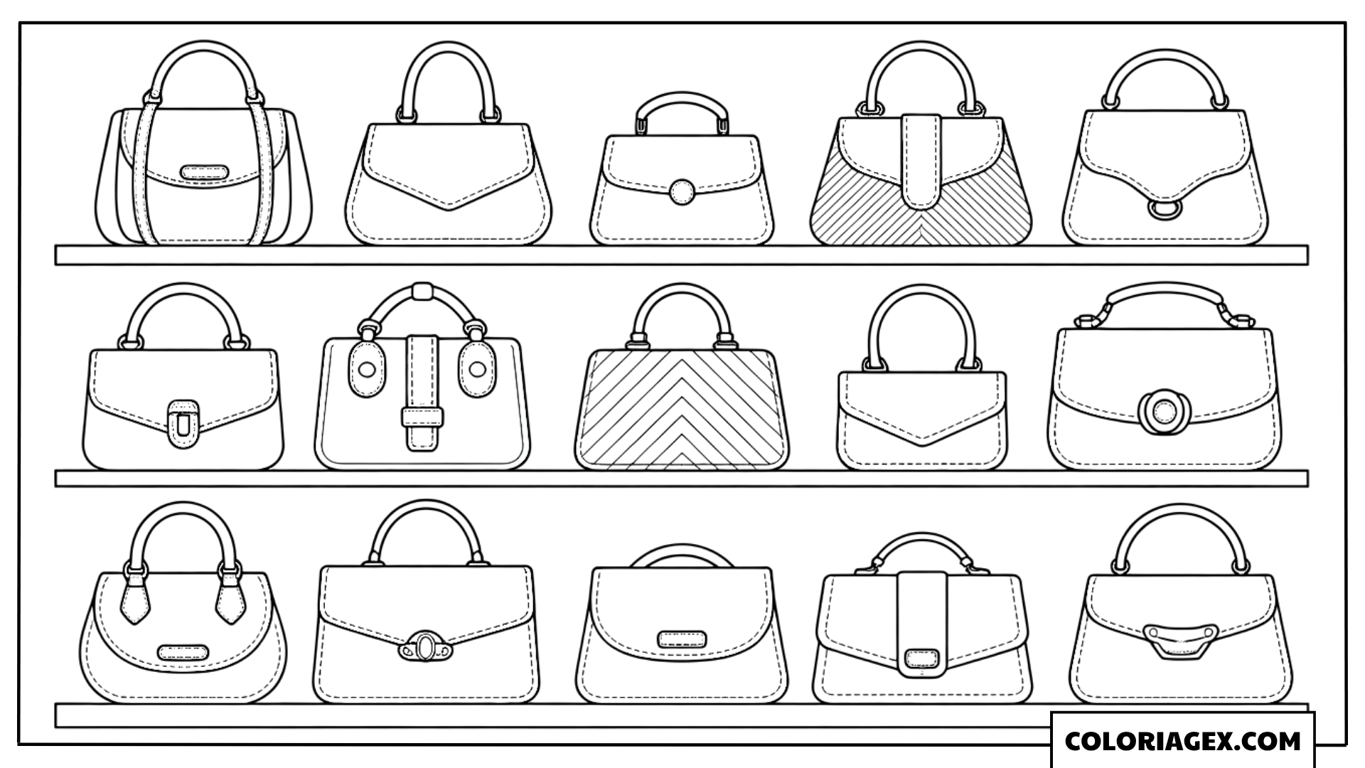 Collection de sacs à main coloriage