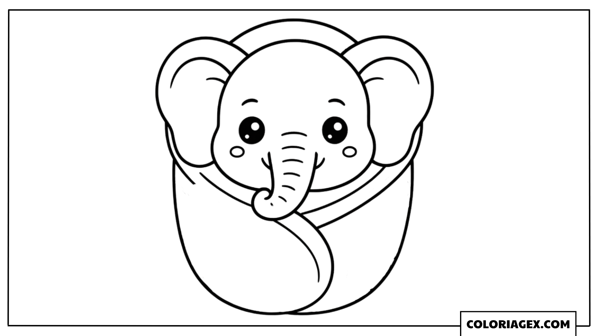 Coloriage Bébé éléphant couverture