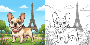 ft - Coloriage Bouledogue Français ft