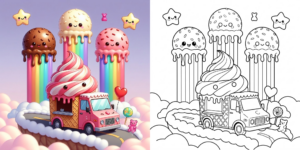 ft - Coloriage Camion de Glace ft