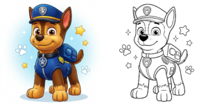 ft - Coloriage Chase Pat Patrouille ft