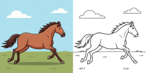 ft - Coloriage Cheval ft
