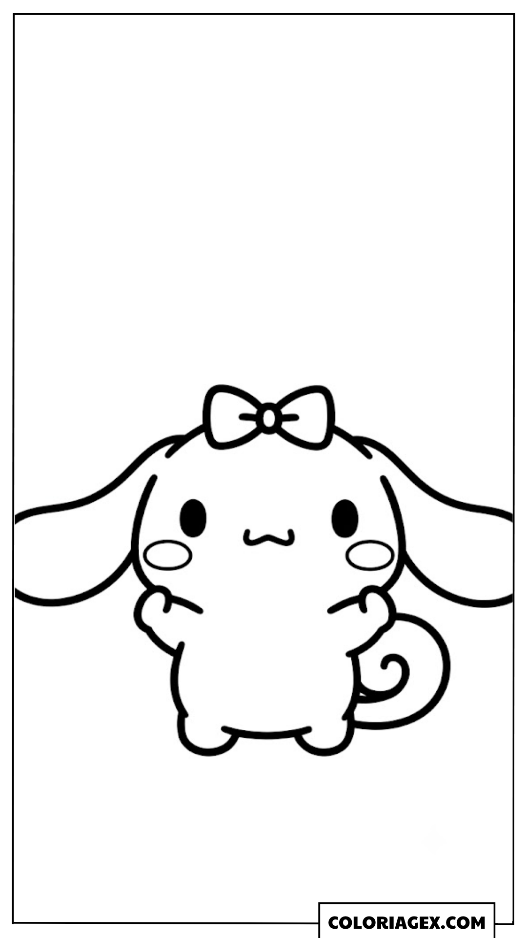 Coloriage Cinnamoroll Debout