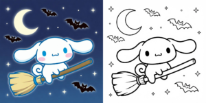 ft - Coloriage Cinnamoroll Halloween ft