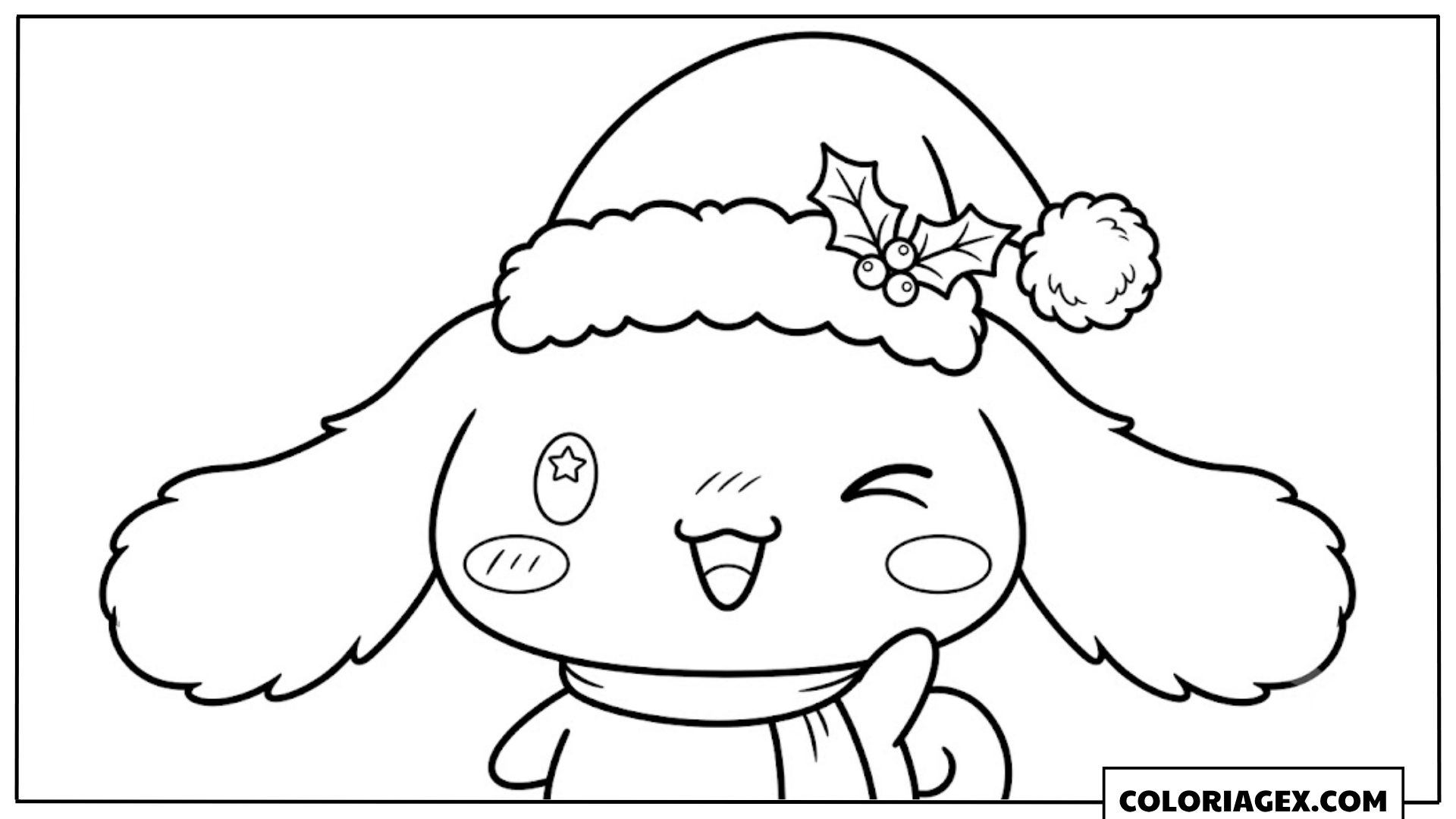 Coloriage Cinnamoroll Joyeux Noël