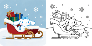 ft -  Coloriage Cinnamoroll Noël ft