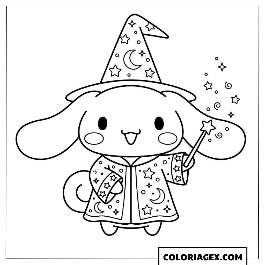 Coloriage Cinnamoroll Sorcière